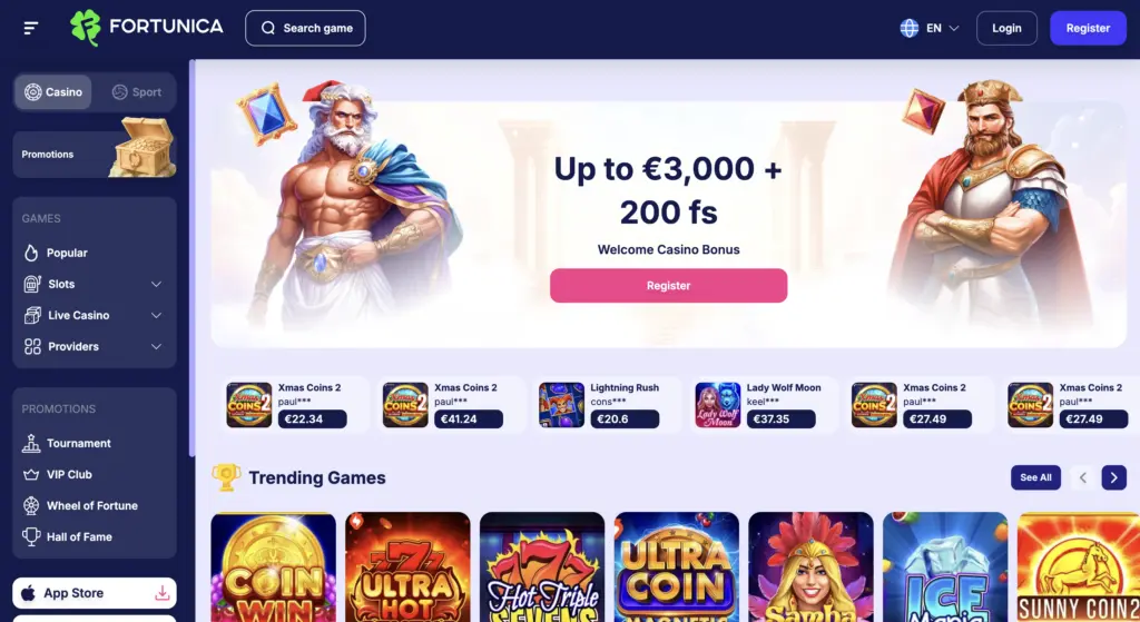 Fortunica Casino Online image 1